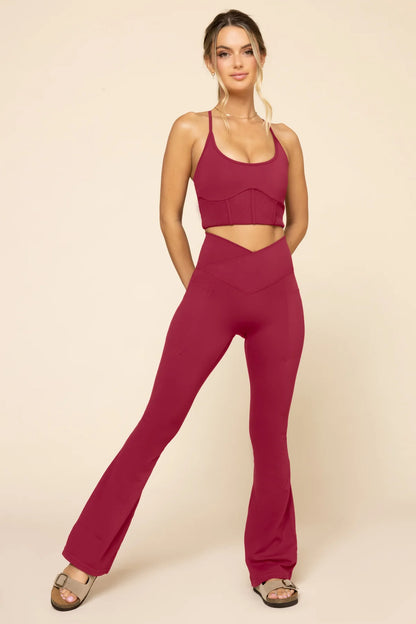 Leggings acampanados con bolsillos para mujer WholePower™ 